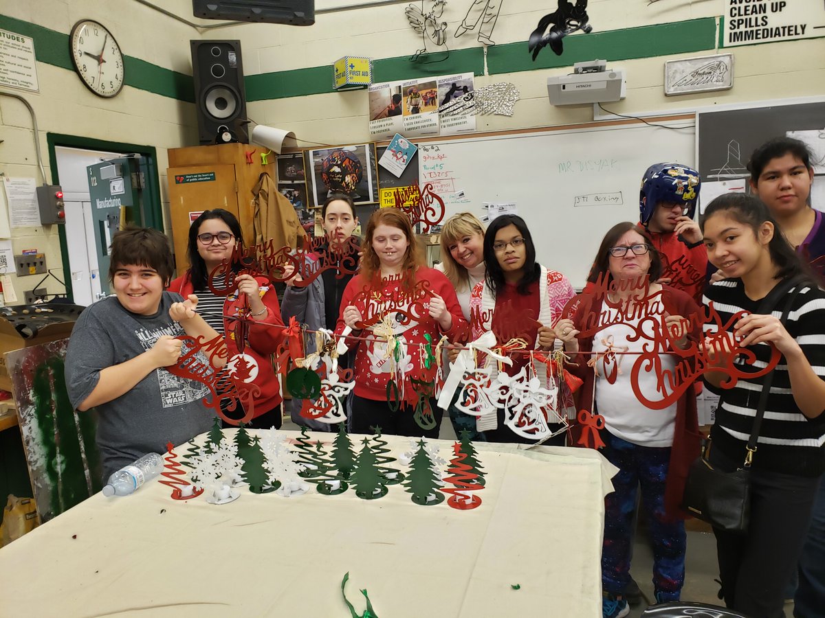 Merry Christmas! Happy Holidays!! Look what we made in Machine Class! Amazing!!
