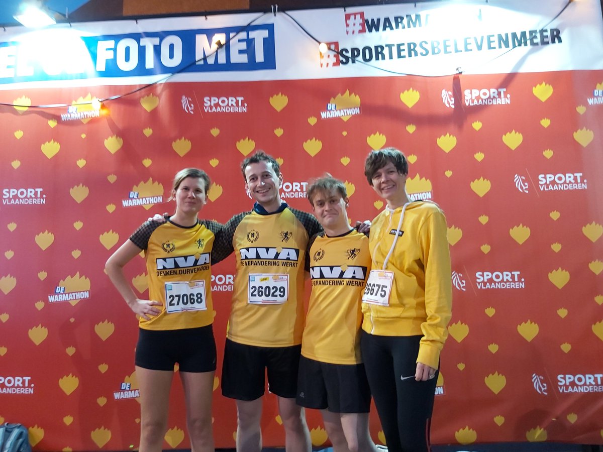 #warmathon met @CieltjeVAchter, @gilverstra en @anntaver! ✌️💛🏃‍♀️🏃‍♂️