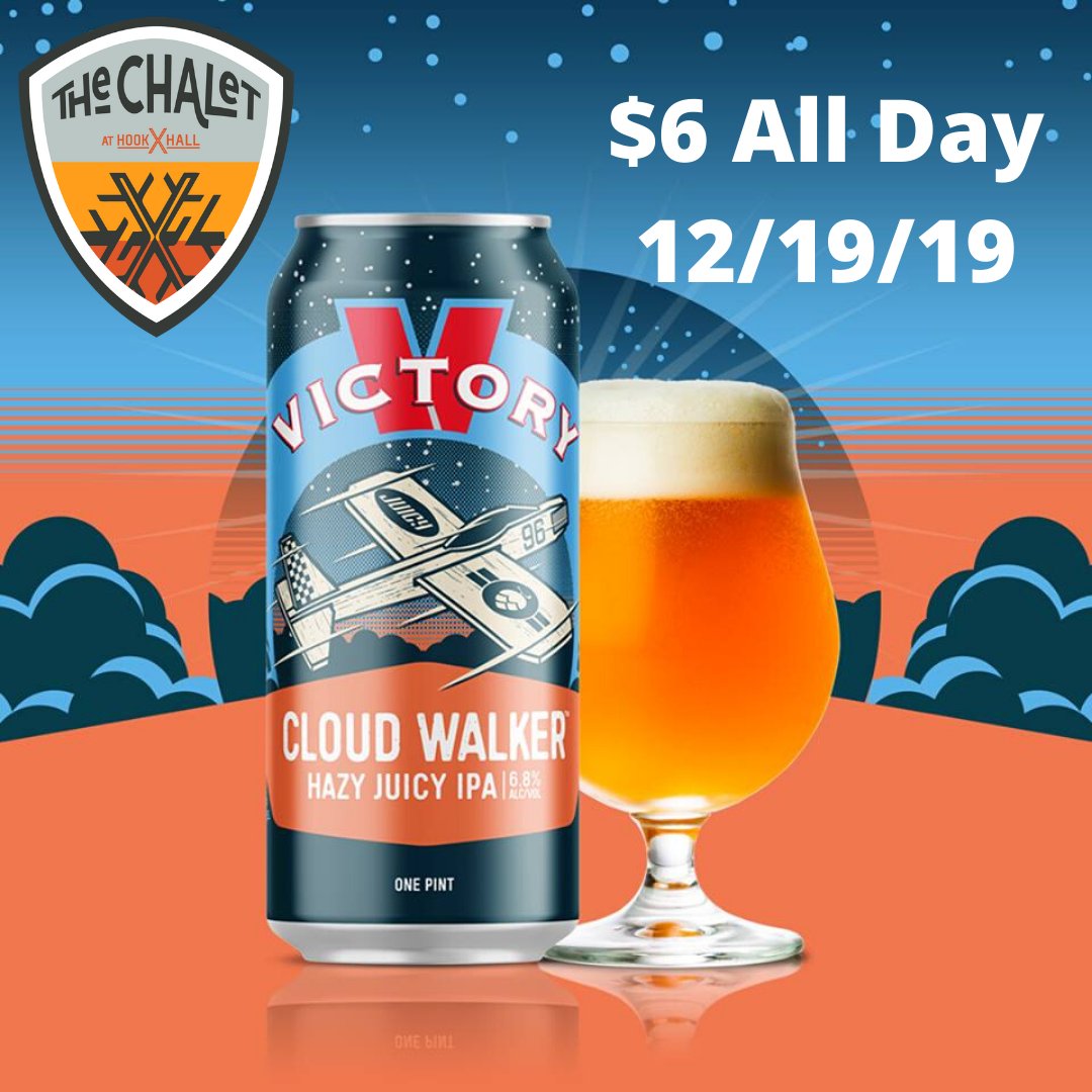 It's the 8th day of Christmas and we're celebrating all day with $6 Victory Cloud Walker at The Chalet At Hook Hall!

#DCDrinks #DCDrinkSpecials #WashingtonDC #VictoryCloudWalker #HolidayDeals
