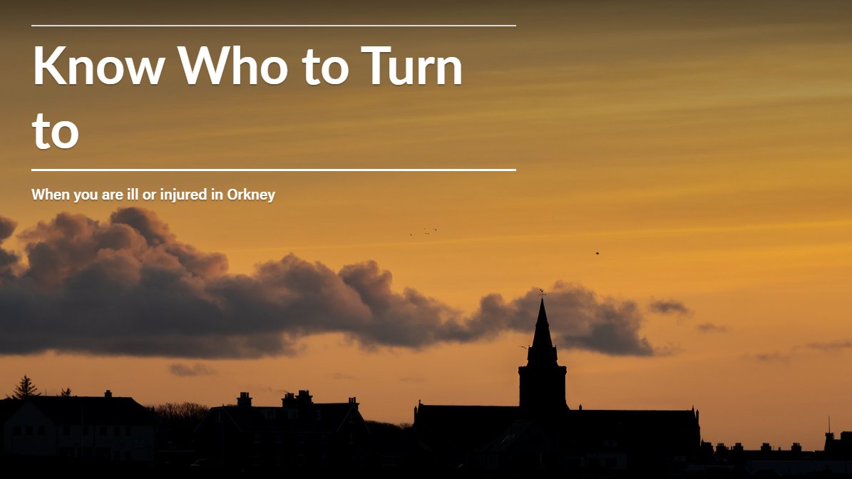 NHSOdigital's tweet photo. Know Who to Turn To Orkney https://t.co/CZynOLKvvL Our digital newsletter has been produced to help you get the right
support when you’re ill or injured or have a long
term condition #WinterPlan #KnowWhoToTurnTo #NHSOdigital @nhsorkney @OrkneyCouncil #OrkneyDigital https://t.co/yM1RN7Acp2
