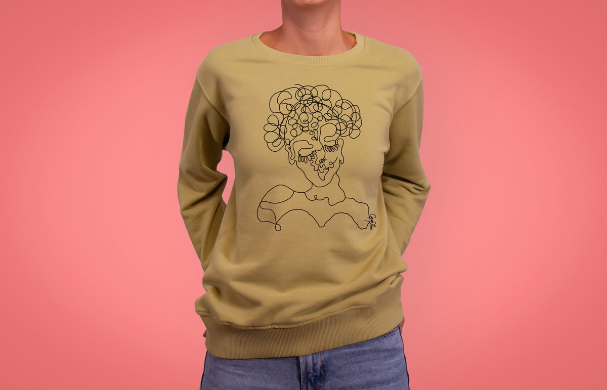 Kıvırcık, Kadın Sweatshirt #tasarım #sweatshirt #green