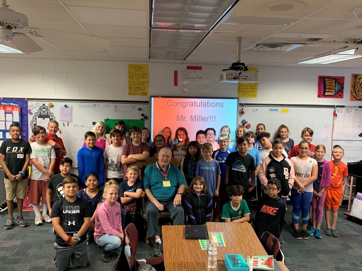 Pine Island Elementary School is proud to announce that Mr. George H. Miller, Jr. recently received the
School District of Lee County’s Senior Volunteer of the Year Award. His involvement spans many aspects of our school community and we are very grateful for his support.