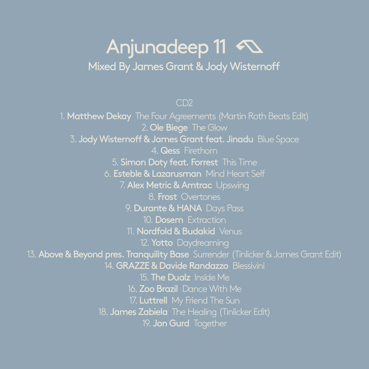 Two mixes featuring 35 exclusive tracks from <a href="/Lane8music/">Lane 8</a>, <a href="/yottomusic/">YOTTO</a>, <a href="/_Qrion_/">Qrion</a>, <a href="/tinlicker_nl/">tinlicker</a>, <a href="/NoxVahn/">Nox Vahn 🌘</a> &amp; <a href="/marshmusician/">Marsh</a> and more. Anjunadeep 11, mixed by <a href="/jodywisternoff/">Jody Wisternoff</a> &amp; <a href="/jamesanjunadeep/">James Grant</a>, arrives February 7. Pre-order now from the Anjuna Music Store: anjunadeep.com/anjunadeep11