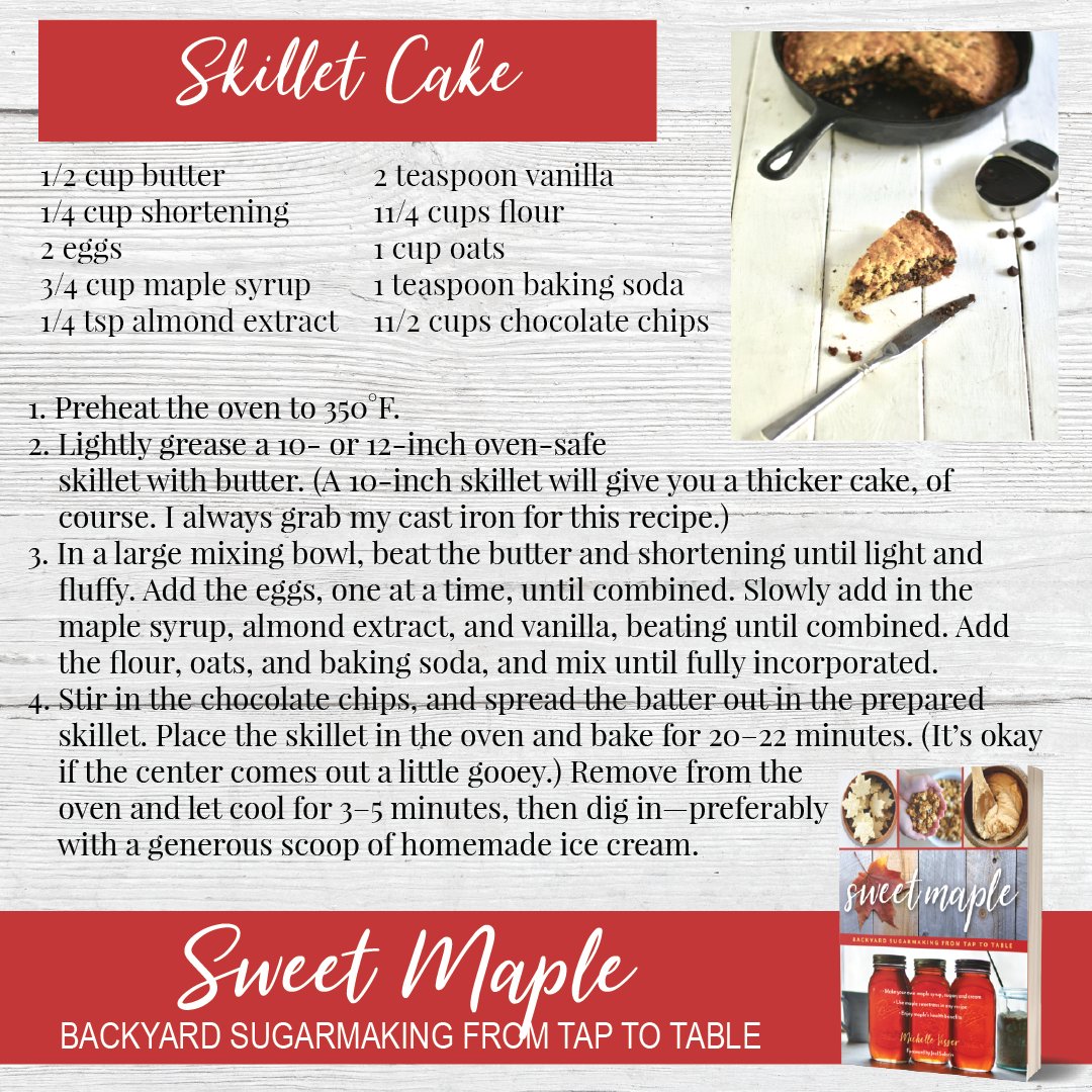 SoulyRested's tweet photo. "I’m an icing kind of girl, but when your teen daughter creates something in the kitchen—in cast iron nonetheless—you take a piece with a smile. Turned out my smile was genuine after the first taste.” 
Sweet Maple, by Michelle Visser: https://t.co/wD7K6HXjAY https://t.co/sgxwc2uKKZ
