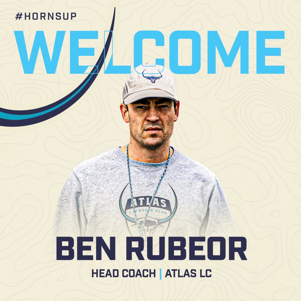 PLLAtlas's tweet photo. We’re pleased to announce @BenRubeorPLL as our Head Coach! 

Excited to watch him lead our stampede 🤘 https://t.co/UssMzGnMFb