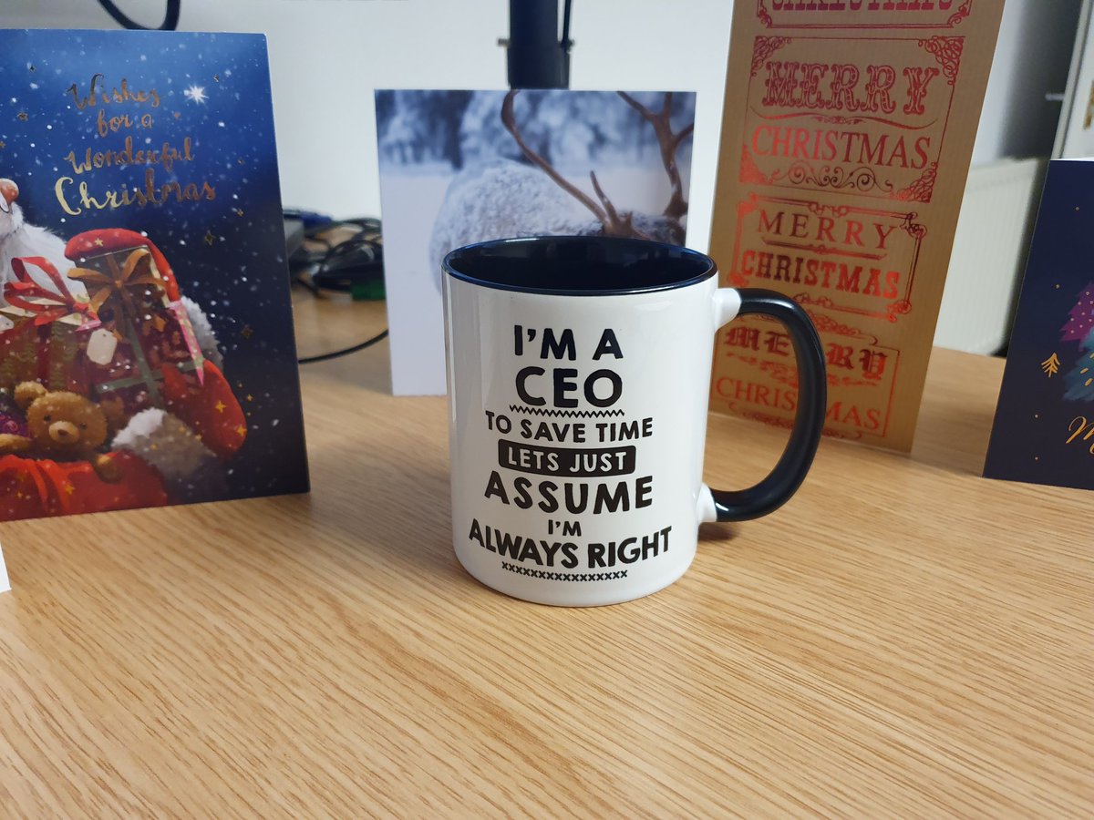 CeoRugby's tweet photo. When you've only been the boss for a few weeks and know already that it's a great fit! ๐๐ #lovingthenewjob #secretsanta https://t.co/K7XQgdUCFG