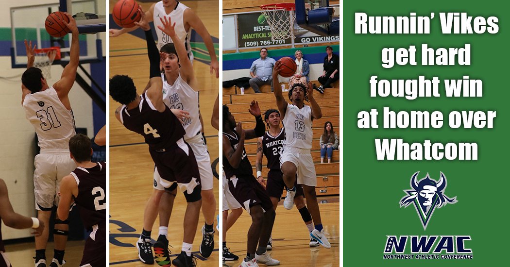BigBendVikings's tweet photo. The Runnin' Vikes pull off the overtime win over Whatcom Wednesday night. Big Bend is back in action tonight at 7 p.m. against Clark (Streaming link in story). #BigBendCC #RunninVikes

Read more: https://t.co/omLPo8HjqP https://t.co/f2awmWQaX0
