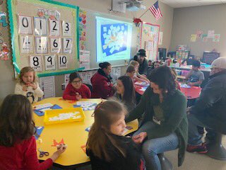HeusnerReading's tweet photo. Kindergarteners worked on Sneezy the Snowman projects during presentation yesterday! #HeusnerPride https://t.co/jbDu6E4qES