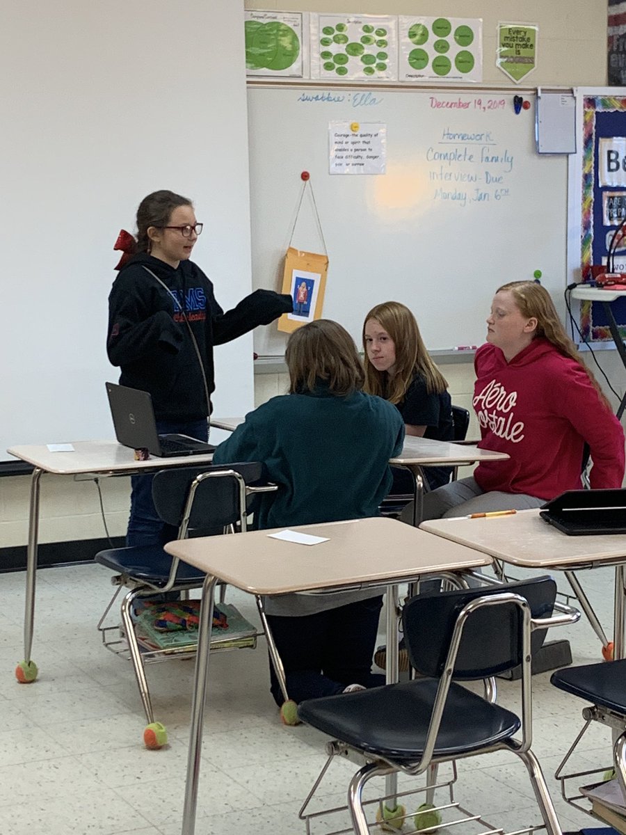 MrsWaycaster's tweet photo. Mrs. Hunter’s and my 6th graders presenting their research website: Taking a Stand in History.  @TheRugbyRaider #lovemyjob https://t.co/3rxrHarKGT