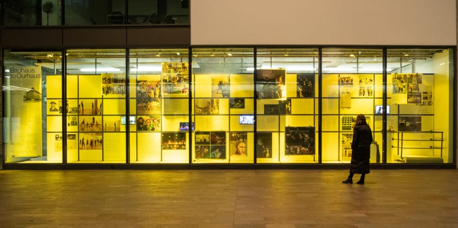 csm_news's tweet photo. With a particular focus on the historical relationship between CSM and the Bauhaus, this #CSMWindows exhibition documents the projects that have unfolded at the College over the past year to celebrate the centenary of the German school. https://t.co/rMw9T1pOEH https://t.co/nVdPSheblL