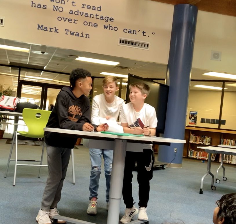 emilymlamm's tweet photo. These boys did a phenomenal job choosing to host a comedy show for their Genius Hour Project to benefit charity! They raised over $250 for Children’s Health in Dallas. Beyond proud! Thank you Jayden and Luke! #MISDProud #becausecubs https://t.co/HU6sL7dc0M