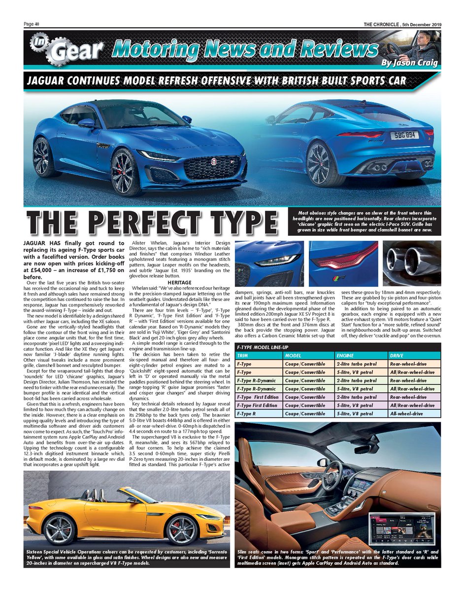InGearCars's tweet photo. Been a busy few weeks at #InGear HQ. Here are some of the news items we have been working on, starting with the @JaguarUK F-Type. https://t.co/5JYOQxoUHF