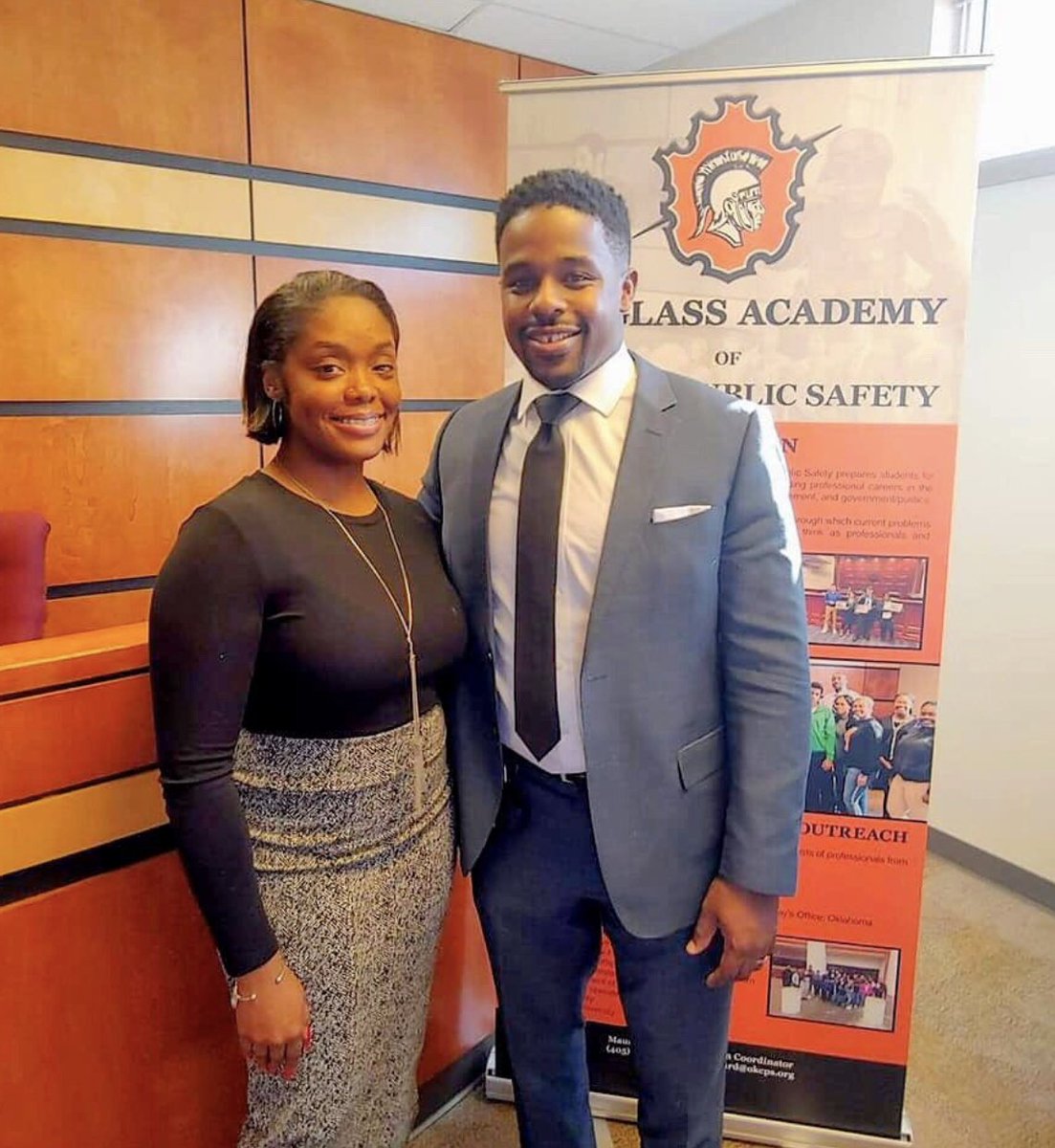 OKCPS's tweet photo. ICYMI: Douglass is the 1st high school in the country to form an officially recognized chapter of the National Association of Blacks in Criminal Justice!

Instructors Mauri Hubbard &amp; D'Andre Foster lead an incredible group of students who are making waves in OKC!

#TrojanDNA https://t.co/a1wCRy3zJc