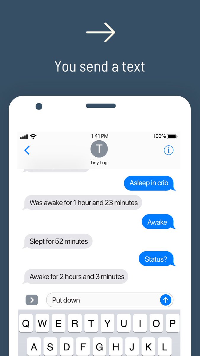 sheenaliving's tweet photo. New prototype alert! Looking for parents of wee babes to test a text message-based baby sleep log. It organizes your texts into a sortable/filterable log. It doesn’t require an app/login and it works on any type of phone. To get going send a text to (203)806-9620. Some context... https://t.co/hj8BRKX4cU