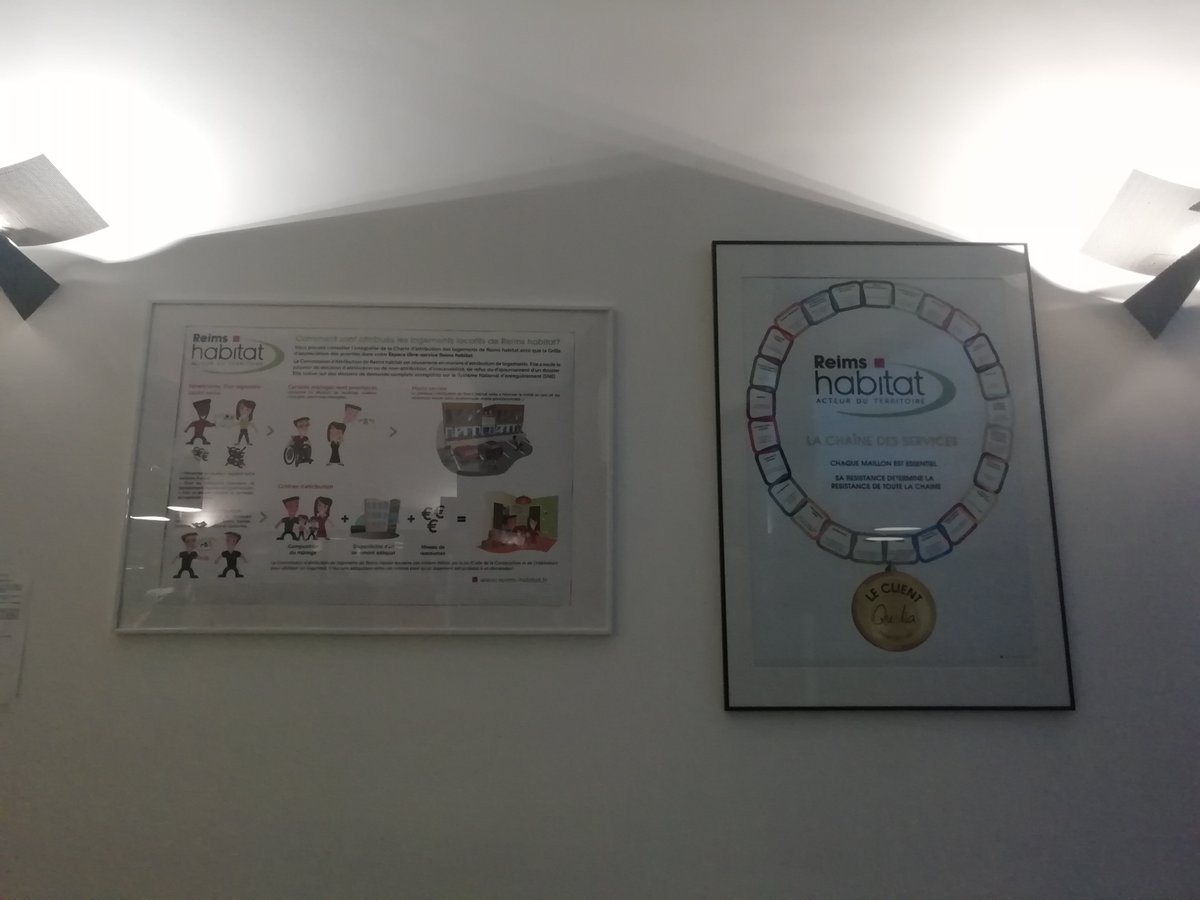 La « chaîne des services » symbolise l’interaction des services entre eux, essentielle au bon fonctionnement de #Reimshabitat. Désormais à disposition au Siège et dans les agences, elle permet aux clients de voir et comprendre le rôle de chacun dans sa relation avec l'Office.