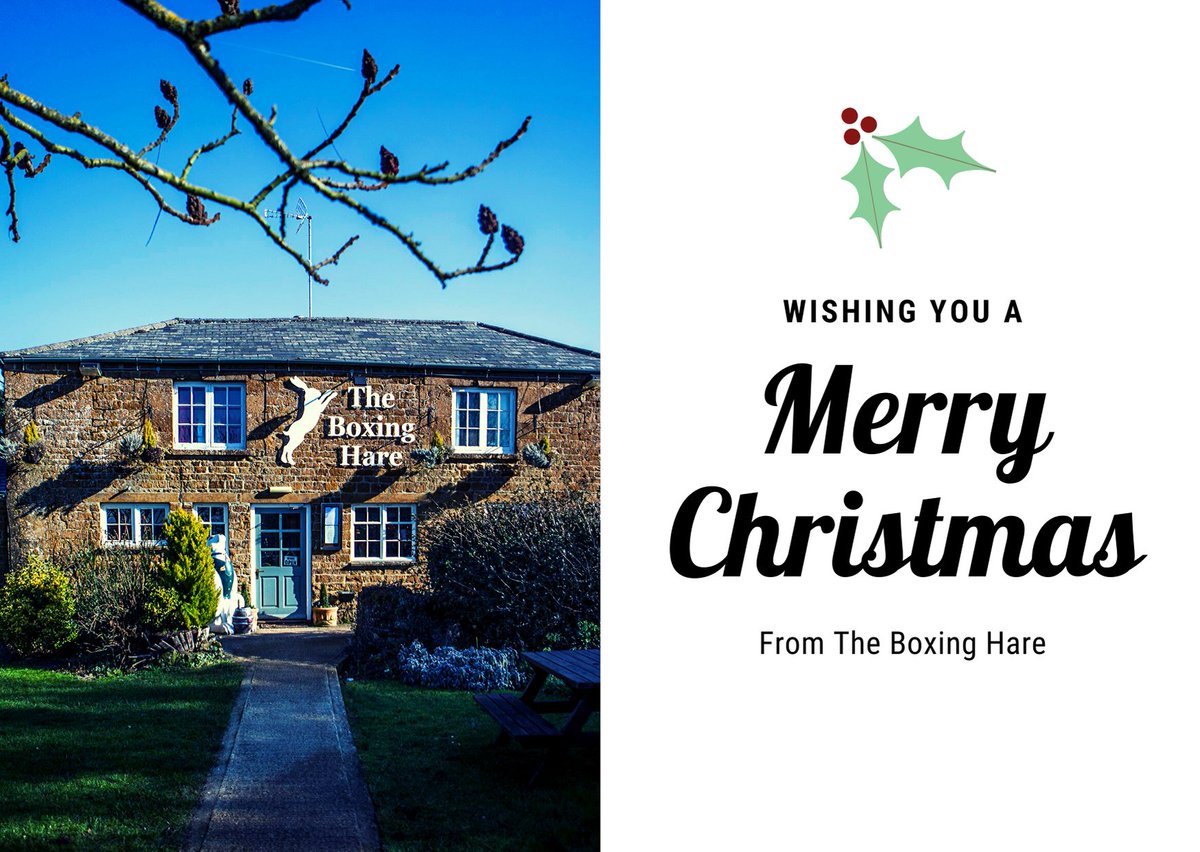 boxinghareuk's tweet photo. Merry Christmas from us all at The Boxing Hare! #merrychristmas #festive #tistheseason https://t.co/J9ovbrCRNV