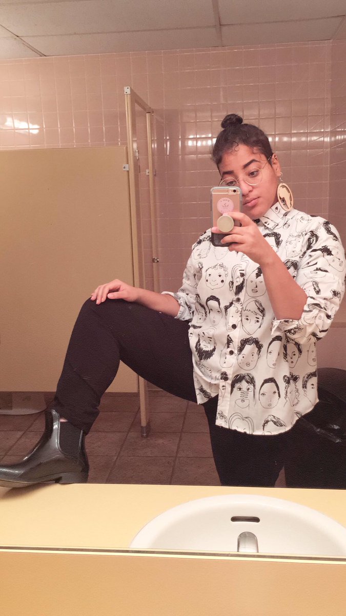 melaninmlatonin's tweet photo. some other hits brought to you by the bathroom at work #theythemthursday #blackandnonbinary #blacknonbinaryjoy https://t.co/TSvH5Siz1U