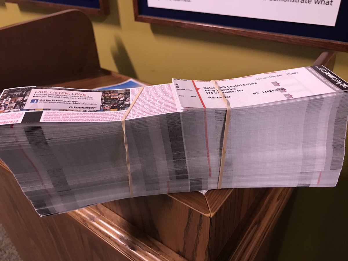 This is what 800 GC tickets look like for today’s matinee!