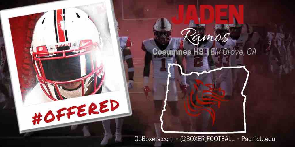 Jaden Ramos (@jrawmos_) on Twitter photo After a great meeting with Head Coach Falc, I am beyond BLESSED & GRATEFUL to have received an Offer/Roster Spot with Pacific University Oregon! Very THANKFUL for the Opportunity! #GoBoxers #PacU <a href="/CoachFalc/">Ian Falconer</a> <a href="/DBSelect/">DB Select</a> <a href="/coachhWilliams2/">Coach Williams</a> <a href="/abettencourt15/">Andrew Bettencourt</a> <a href="/thompsonsctg/">BT THOMPSON</a> <a href="/Boxer_Football/">Pacific Football</a> After a great meeting with Head Coach Falc, I am beyond BLESSED & GRATEFUL to have received an Offer/Roster Spot with Pacific University Oregon! Very THANKFUL for the Opportunity! #GoBoxers #PacU <a href="/CoachFalc/">Ian Falconer</a> <a href="/DBSelect/">DB Select</a> <a href="/coachhWilliams2/">Coach Williams</a> <a href="/abettencourt15/">Andrew Bettencourt</a> <a href="/thompsonsctg/">BT THOMPSON</a> <a href="/Boxer_Football/">Pacific Football</a>