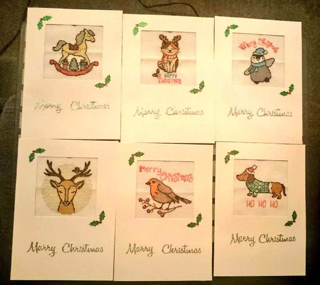 Abby_Claree's tweet image. I was meant to post this when I finished all them but I forgot. But I&apos;m so happy with how my handmade Christmas Cards turned out! 🎅🐦🎄🐧
#HandmadeProjects #ChristmasCrafts #Christmas #CrossStitch #ChristmasIsHere