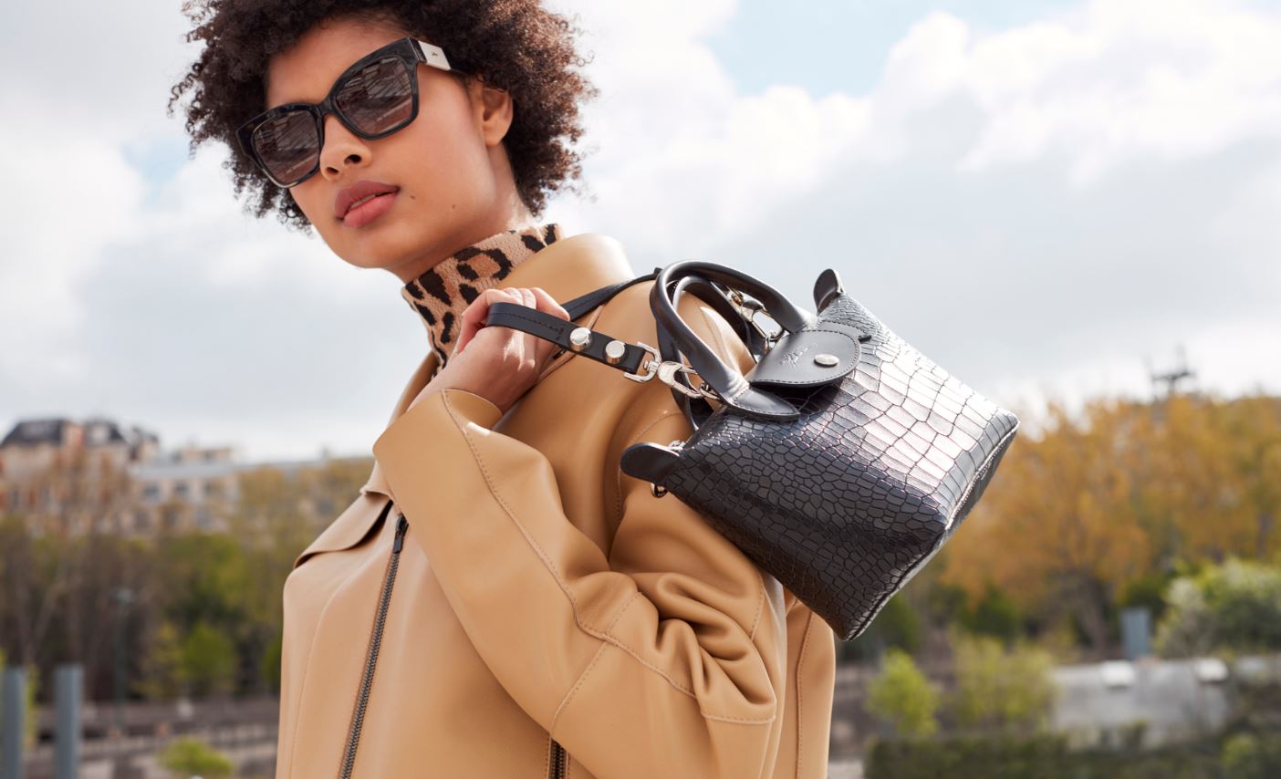 Longchamp le mini pliage hotsell cuir croco