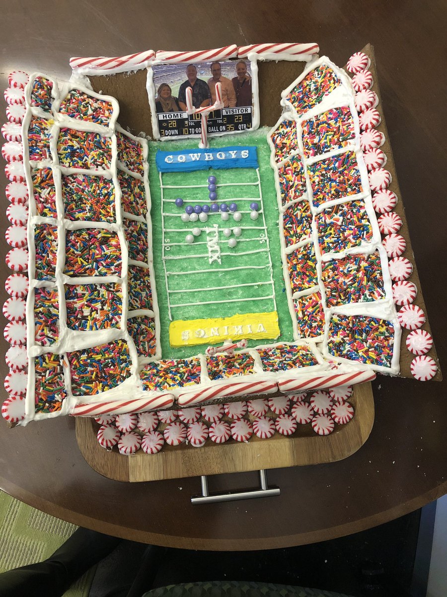Gingerbread stadium! Our work of art! <a href="/kaitlynldaniel/">Kaitlyn Daniel</a> @HanhVo37789784 #TMXFamily 🎄<a href="/TMXCompanies/">TMX Companies</a>