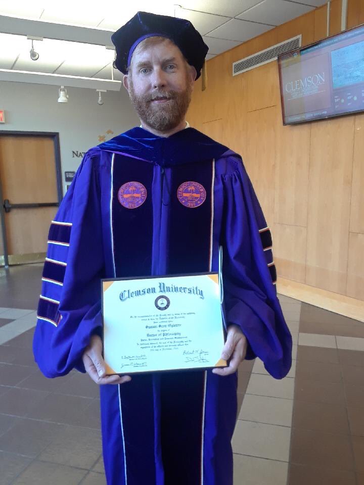 scottogletree's tweet photo. Finished that up yesterday. 🎓 ⁦@ClemsonPRTM⁩ https://t.co/HuNPxeUr4S