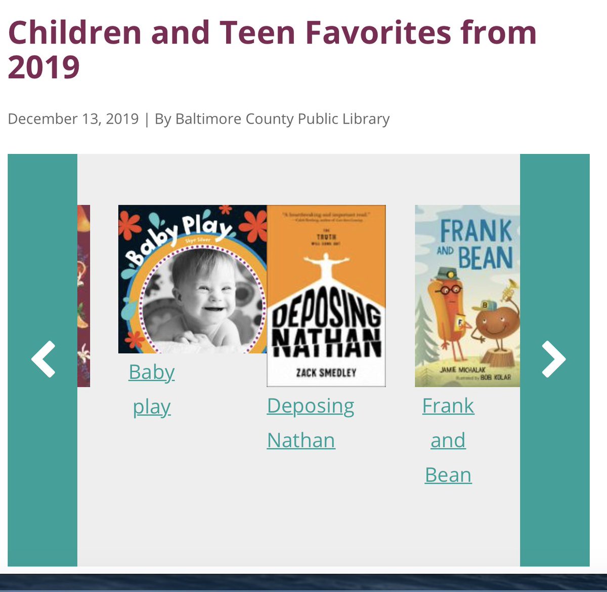 Jamie_Michalak's tweet photo. Thank you, Baltimore County Library 
@bcplinfo, for including FRANK AND BEAN in your Children and Teen Favorites from 2019! https://t.co/3HnBzgqDmW https://t.co/hAkUlJiYwZ
