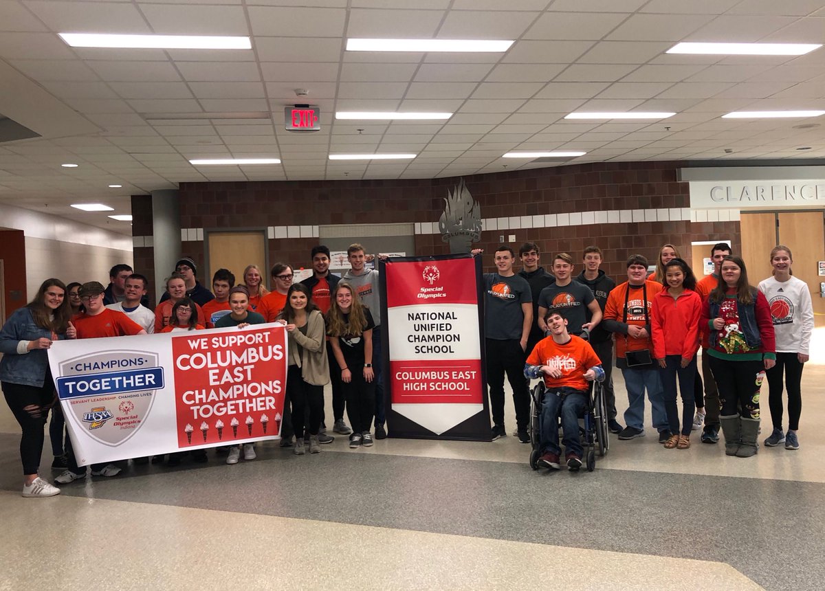 OlympiansAD's tweet image. Congratulations to the Champions Together Program. One of 14 schools to receive a National Unified Award and banner.