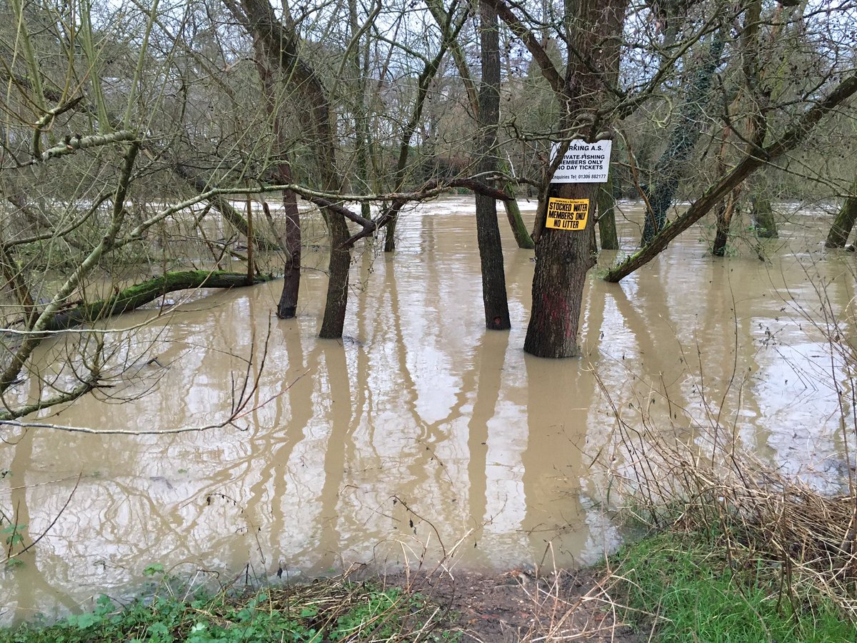 Jess_n1's tweet photo. The #RiverMole is rapidly reclaiming its floodplain near #Pixham - water levels fast approaching those of Dec 2013 and still rising with more rain forecast #floodwatch #floodalert https://t.co/qa1pPVr5pg