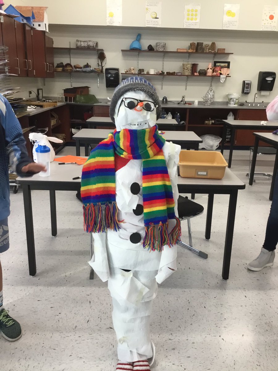 SCMS466rmiller's tweet photo. Do you want to build a snowman?  TP snowman contest 6th grade art https://t.co/VzB5rRibC7