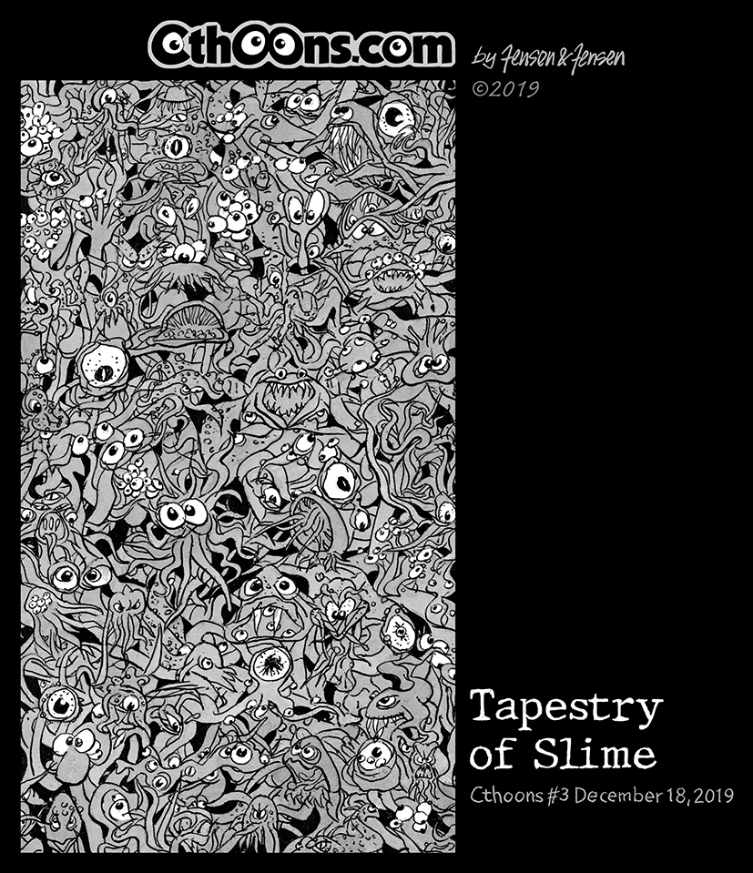 Cthoons's tweet photo. Cthoons 3: Tapestry of Slime. Toons of Cosmic Doom. Cartoons and comics inspired by the visionary H. P. Lovecraft. Art by @morsomstrek Please retweet. #comics #Lovecraft #Cthulhu #horror #cthoons https://t.co/VWxcx6cCWh https://t.co/PwrjCGXqGX