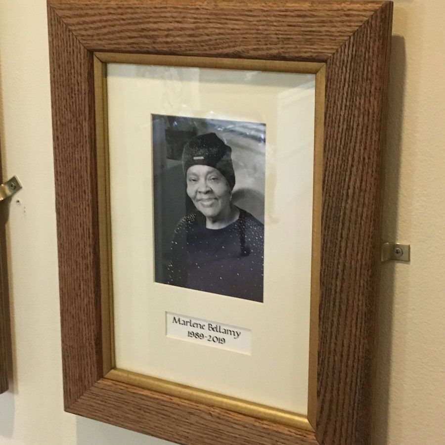 HackleySchool's tweet image. Hackley School bids farewell to Marlene Bellamy and honors her by adding her photo to the photo gallery of long serving employees outside the Head of School's Office.
