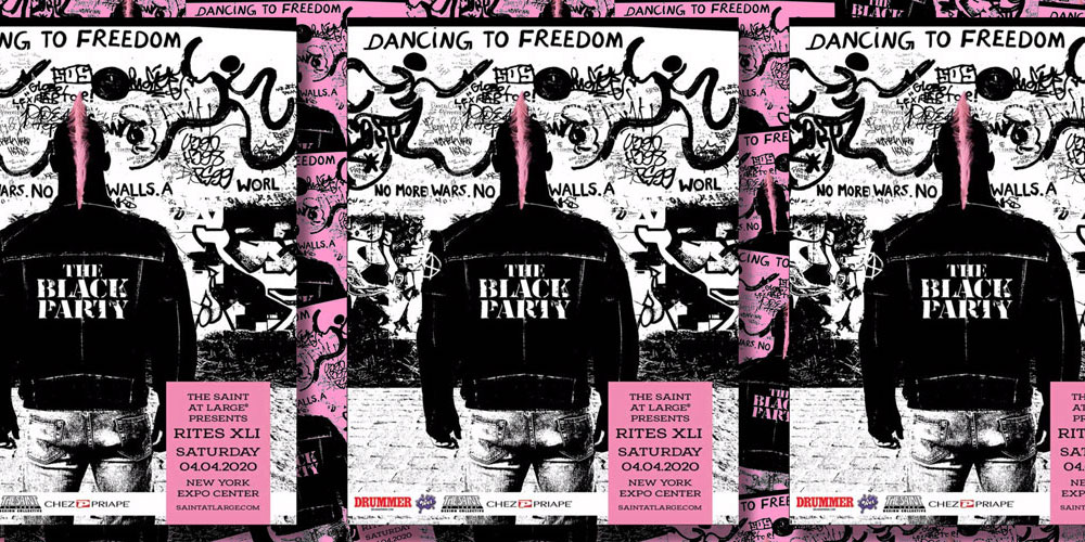 SaintAtLarge's tweet photo. Looking for a great, instant holiday gift? How about tickets to Rites XLI: The Black Party® "Dancing to Freedom"?
April 4, 2020 at the New York Expo Center. Tickets and info via https://t.co/sRT35s26pg #theblackparty #saintatlarge #gayparty #gayfetish #circuitparty https://t.co/FVoudU2iHJ