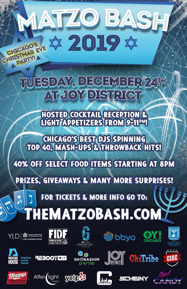 MatzoBash's tweet image. Prices increasing TODAY! 

Last Chance To Get $15 Tickets for Matzo Bash, the one party your bubby wants you to go to!

Get Your Tickets NOW at Matzobash.com and BUY NOW to Lock in the Best Price!

It’s Christmas Eve, what else are you going to do?