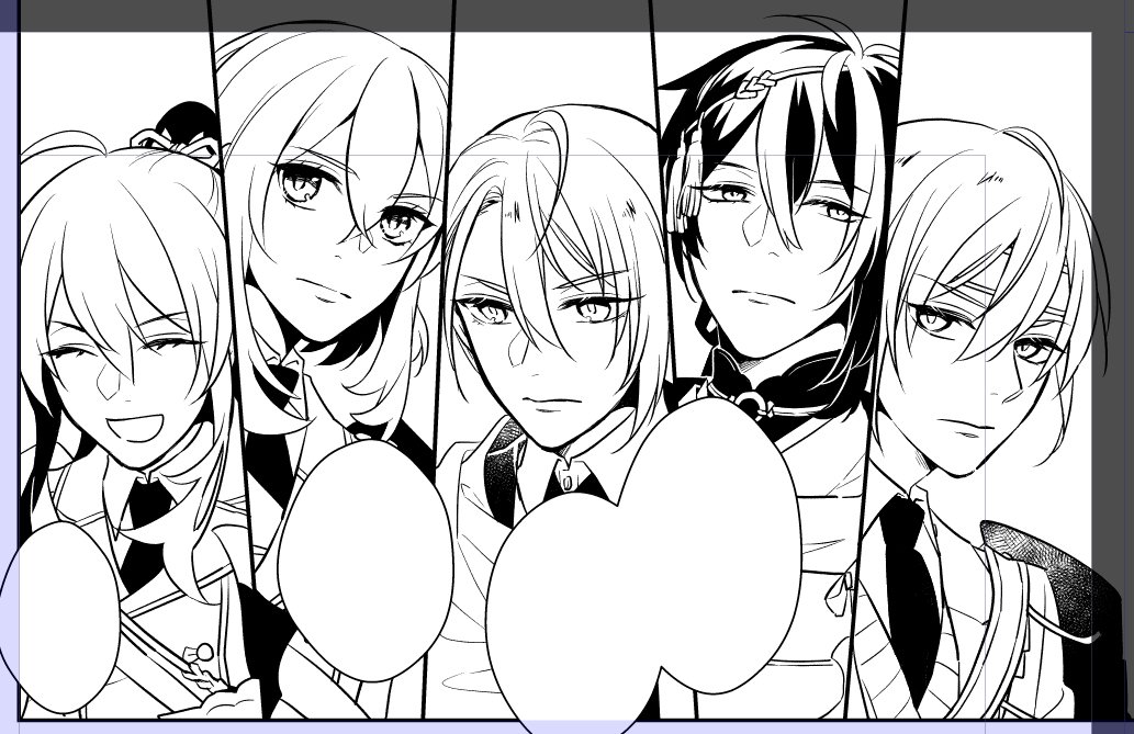 刀剣男士たち、みんな顔がいい…………
 #進捗ノート https://t.co/YImn6C71vz 
