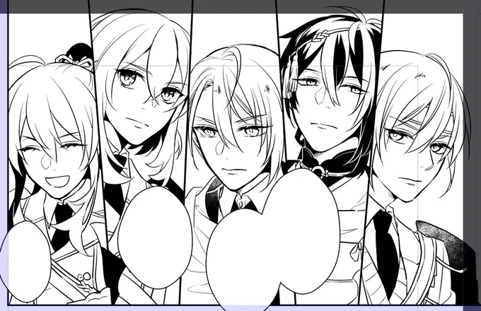 刀剣男士たち、みんな顔がいい…………
 #進捗ノート https://t.co/YImn6C71vz 