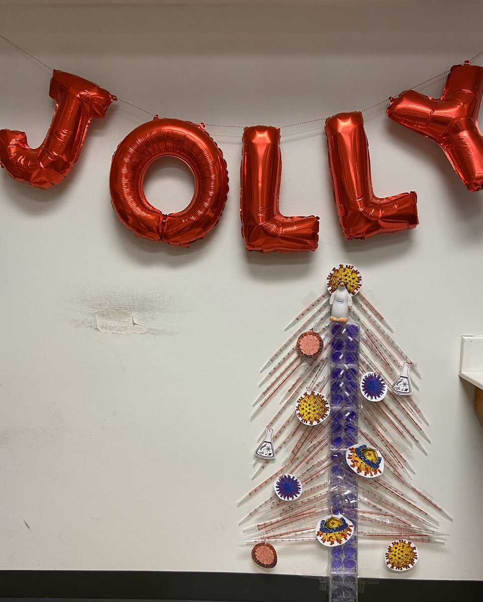 thekengevik's tweet photo. Getting festive in the @HyserLab 
#christmasinthelab #lablife #christmas https://t.co/reZEDm3qDq