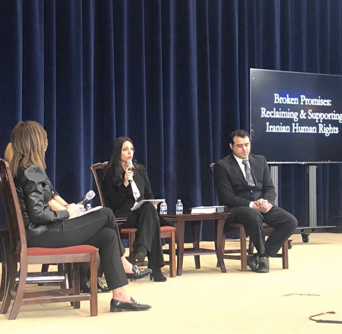AssyrianPolicy's tweet photo. @DabrinaT, Assyrian human rights advocate and survivor of religious persecution in Iran, spoke today at the @StateDept: “The court cases for at least 48 Christians arrested and charged in previous years continue to drag on, indefinitely.” https://t.co/xyfab80FuU