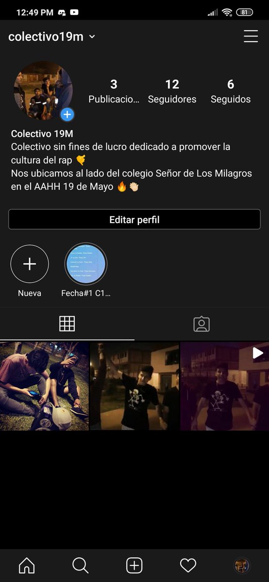 Hola a todos... Este es un nuevo proyecto mío, un colectivo de Freestyle para poder promover esta cultura a todos... Me gustaría recibir su apoyo ya sea siguiendo el instagram o compartiendo a gente que sea de Los Olivos... Un saludo a todos y muchas gracias ❣️2daFecha este Dom.