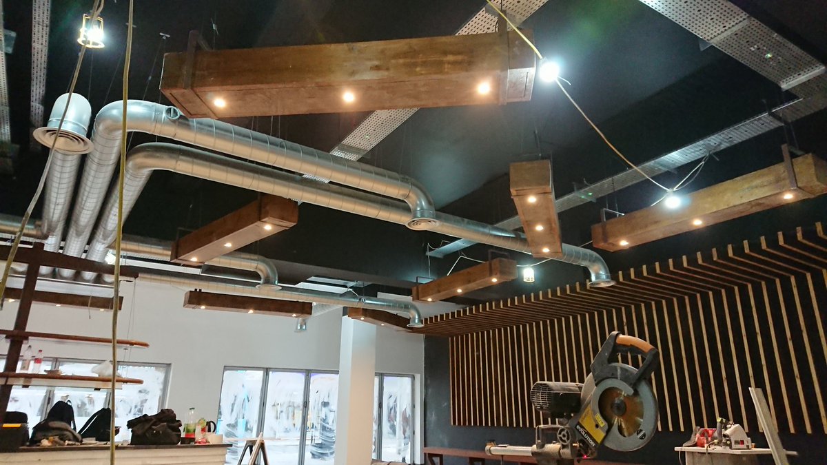 ELMATelectrical's tweet image. Lights instalation in restaurant (Coventry)