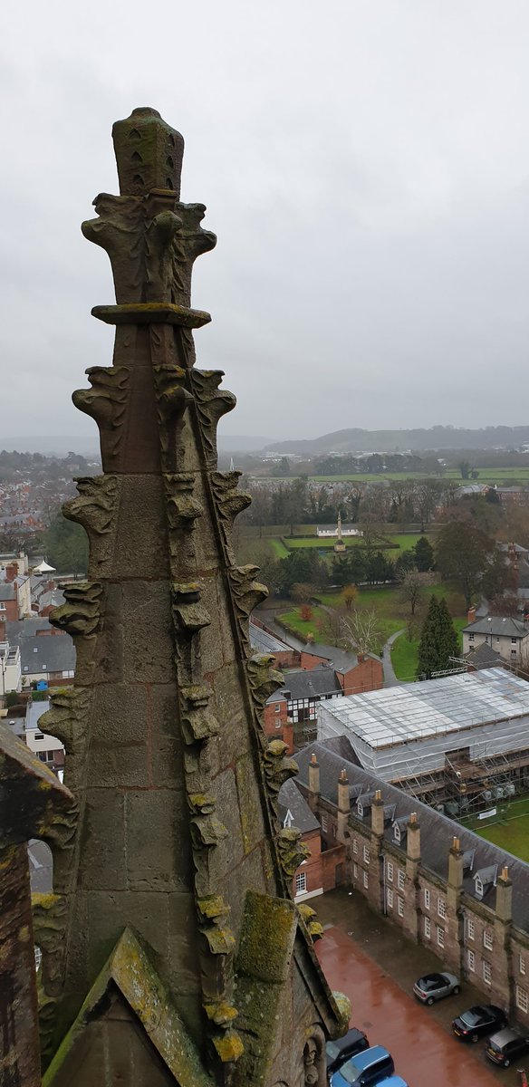 scarabcat's tweet photo. Views from above @HFDCathedral... A bit of rain didn't deter three visitors and two Tower Tour guides! πππ to Catherine and Stella for braving the weather to show us glorious Herefordshire!!
#218steps #madeitagain https://t.co/gEjV2FhvGn