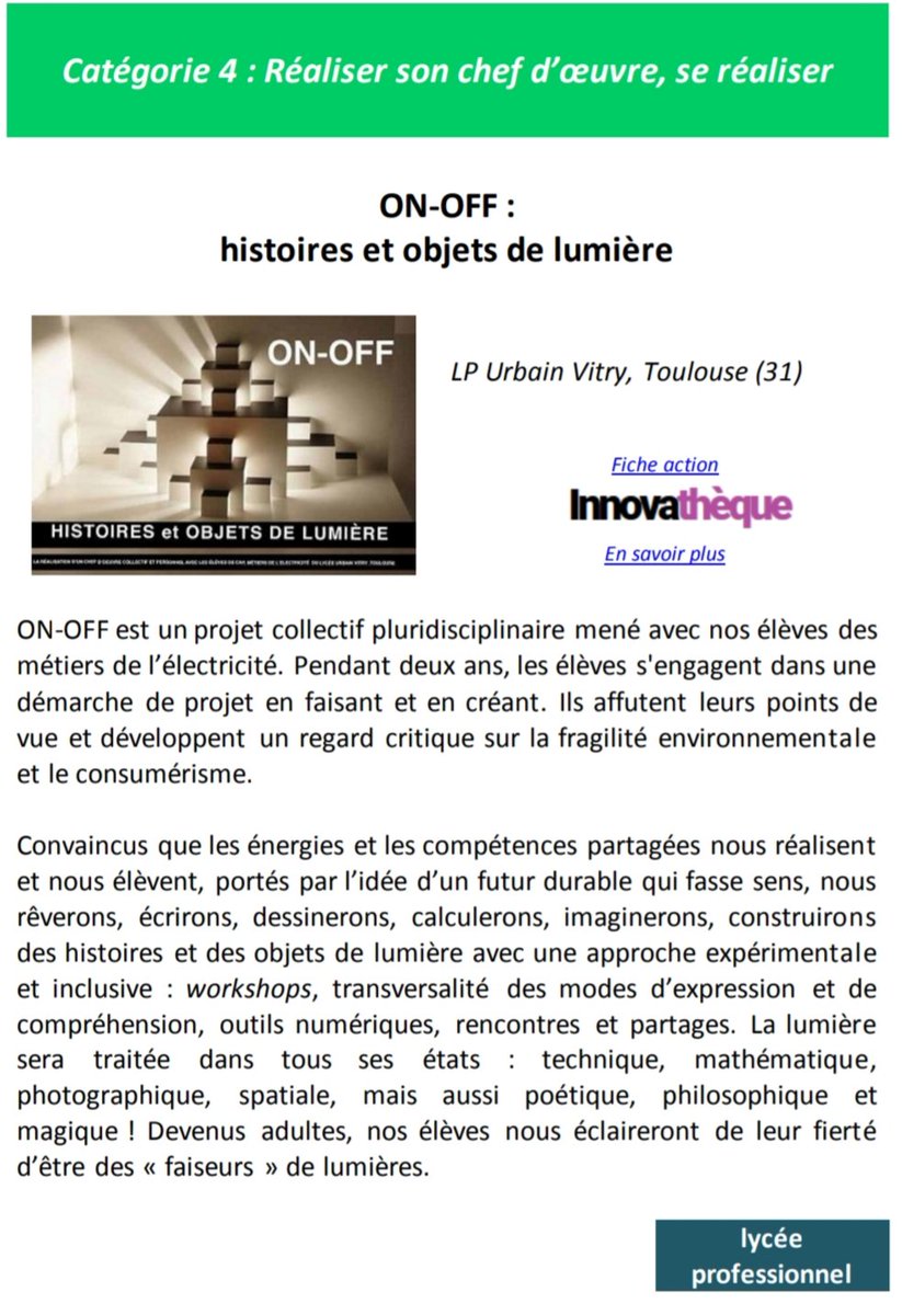 cardie_tlse's tweet photo. @actoulouse, une académie qui innove !
Retrouvez les 71 actions innovantes candidates à la journée nationale de l'innovation : https://t.co/0OlNzLmfZe
Bravo aux équipes du 1er et du 2nd degré pour leur créativité et leur engagement !
@delaunay_benoit #innotoulouse https://t.co/cop27cz7dZ