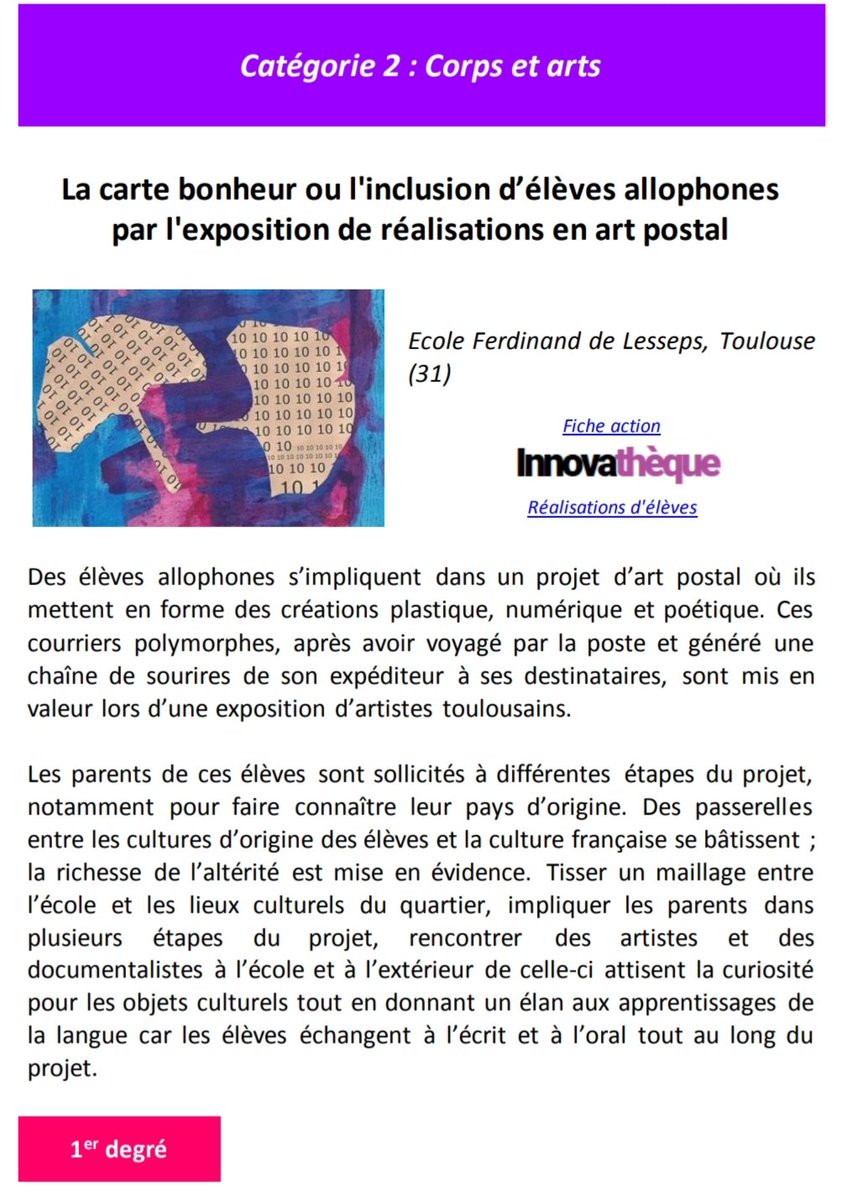 cardie_tlse's tweet photo. @actoulouse, une académie qui innove !
Retrouvez les 71 actions innovantes candidates à la journée nationale de l'innovation : https://t.co/0OlNzLmfZe
Bravo aux équipes du 1er et du 2nd degré pour leur créativité et leur engagement !
@delaunay_benoit #innotoulouse https://t.co/cop27cz7dZ