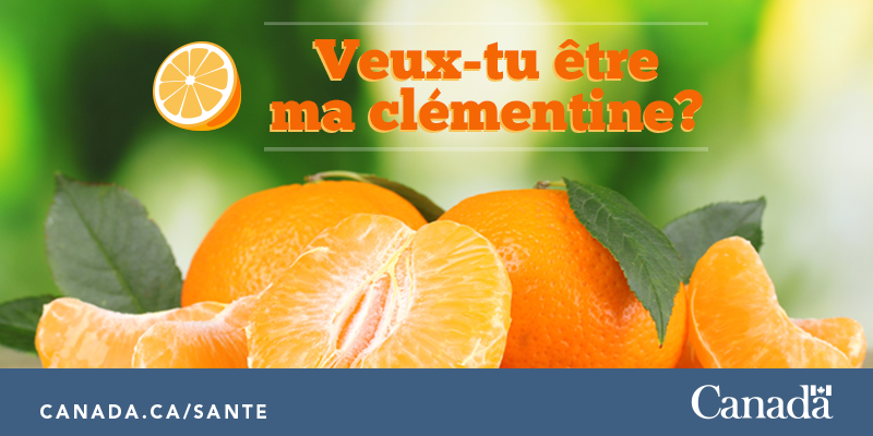 GouvCanSante's tweet photo. Les #clémentines🍊 sont de saison! Mettez-en une dans votre sac-repas pour profiter d’une délicieuse collation! Découvrez plus de façons de profiter des #fruits et des #légumes : https://t.co/QFORWRFf38 https://t.co/FrBNg65Tin