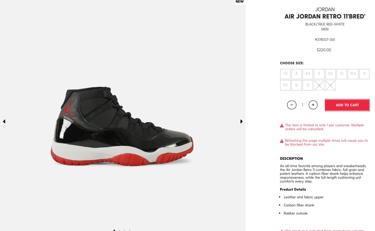 air jordan 11 bred restock