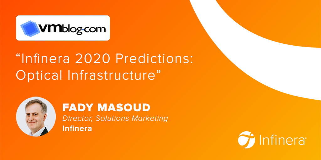 Infinera's tweet photo. #Networkautomation is already underway, and #Infinera’s Fady Masoud predicts tighter coupling between #automation and #machinelearning tools in 2020, elevating it to a whole new level and taking a big step toward #cognitivenetworking. Learn more on @vmblog https://t.co/NthmnW3evn https://t.co/NkdgFMoB4y