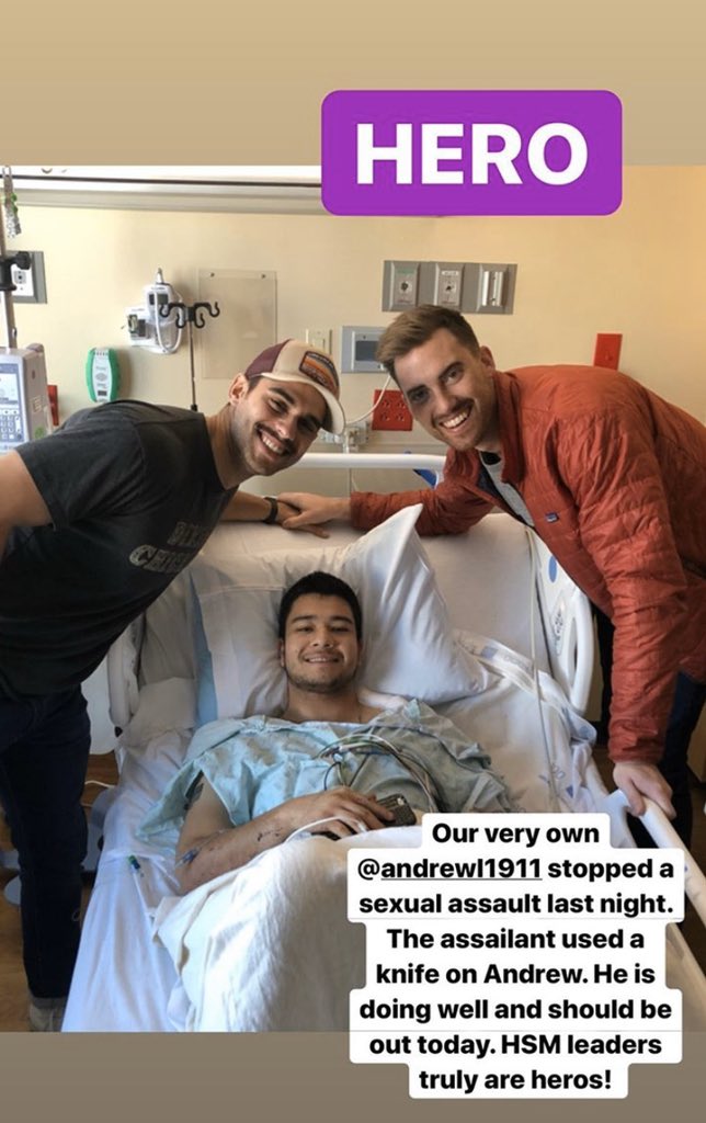 allyragsdale's tweet photo. My good friend Andrew stopped a sexual assault last night! He got stabbed in the process, but is healing well! Just wanted to commned him and give him the recognition he deserves! Anyone who knows him knows he’s always looking out for others! Praise God for you Andrew! https://t.co/KJtFFGtN8A