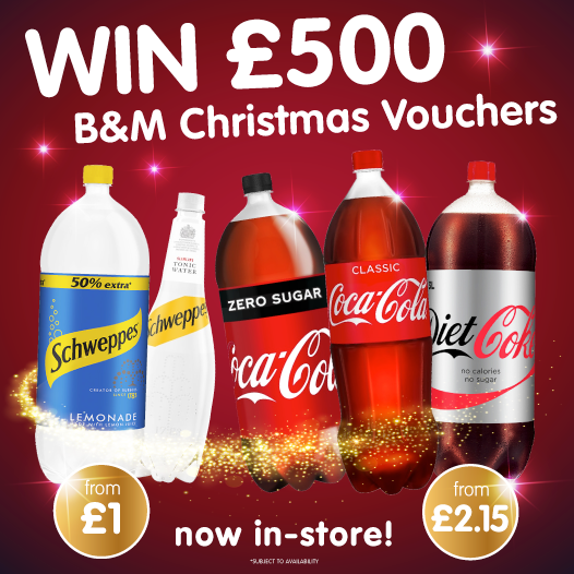 bmstores's tweet photo. 🥛 #COMPETITION TIME 🥛

We've teamed up with @CocaCola for our biggest #Christmas competition - giving away a massive £500 worth of B&amp;M vouchers to ONE lucky winner!

For your chance to #WIN, simply let us know WHAT you'd spend the vouchers on!

Competition ends 9am 23/12/19 https://t.co/5qWW5Q43Nk