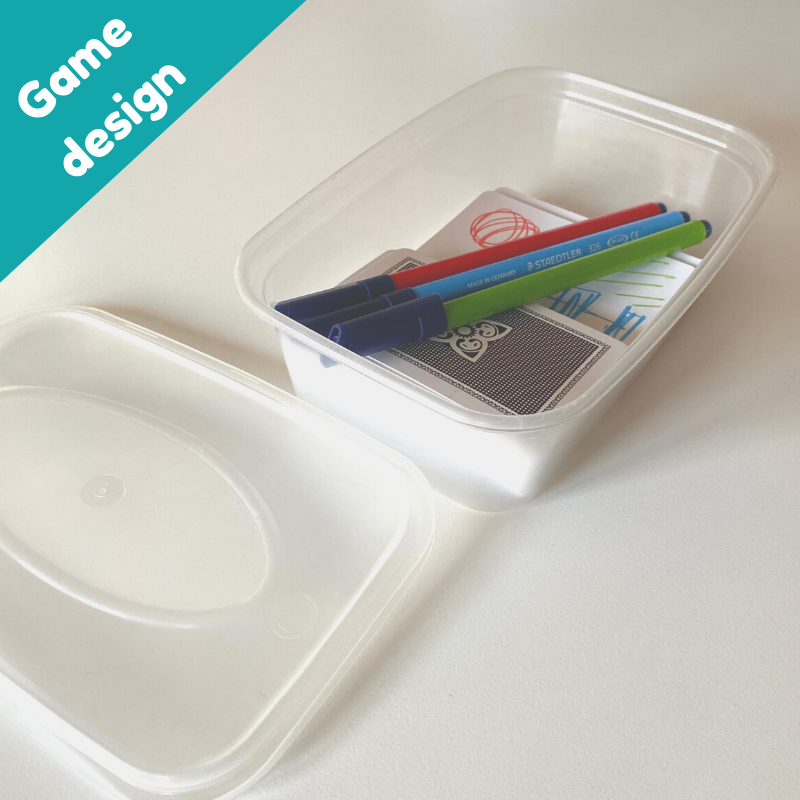 SnaggleGapGames's tweet photo. #BTS #GameDesign this is what we've been using to transport our #partygame #cardgame mock ups - old take away boxes (Korma curry specifically), it fits cards and pens perfectly 😂📦 #CreativeStorageSolution #recycling 

#boardgames #boardgamegeek #boardgamer #tabletopgame https://t.co/3rEq5WSonO